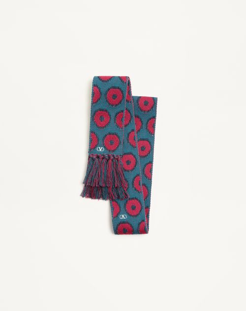 Valentino Garavani - Antibes Cotton Scarf With Fringe - Red/blue - Man - Soft Accessories